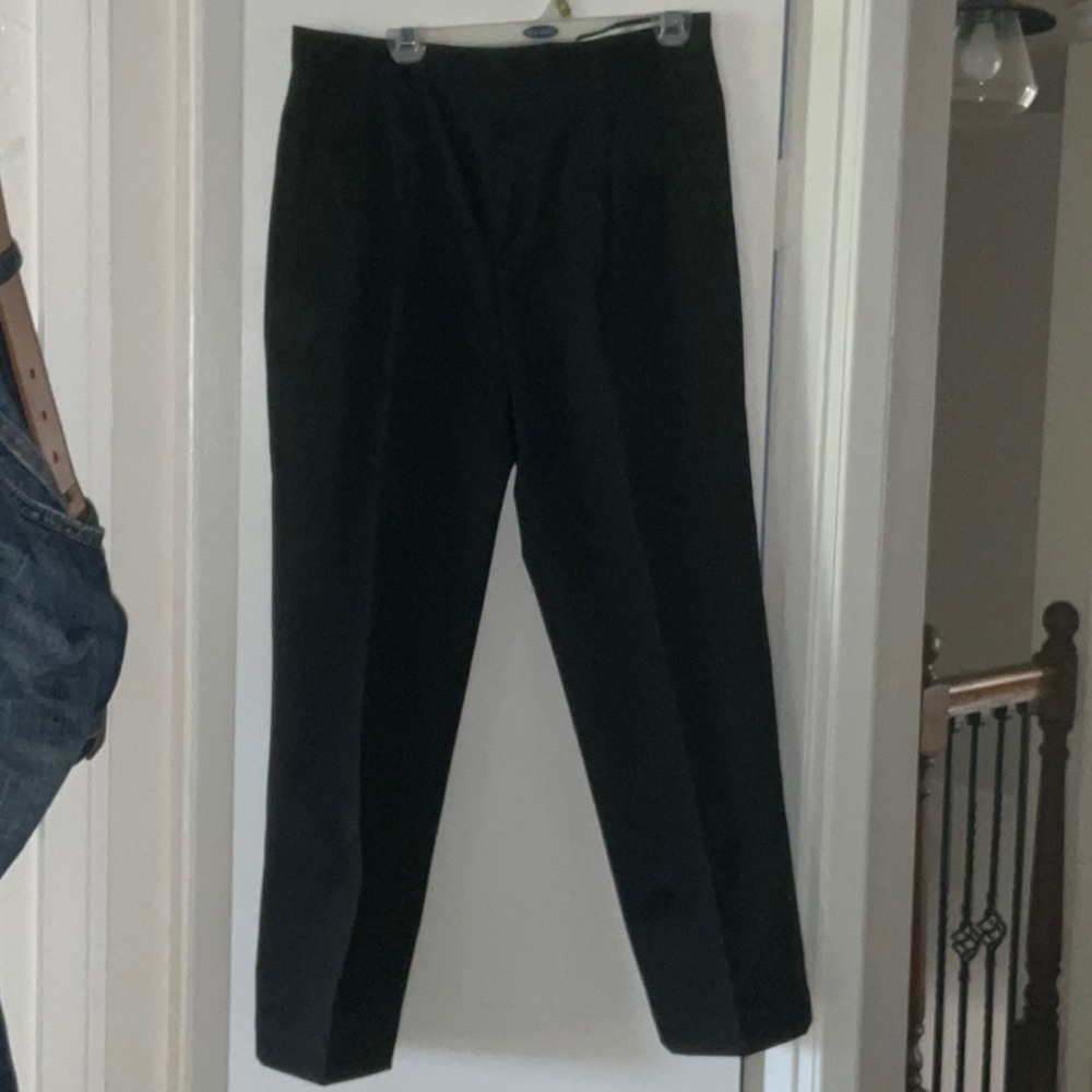 Alfani Black Dress Pants Straight-Leg Wool Blend